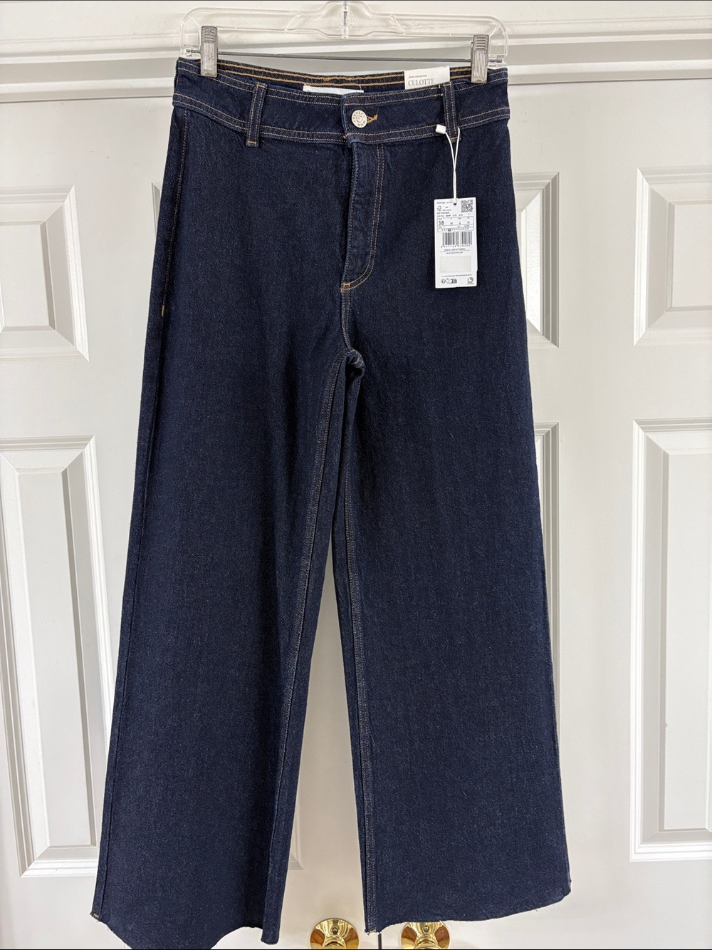 NWT! Mango MNG Catherine Culotte Jeans. Dark Blue Color. Size 38/6. NEW!